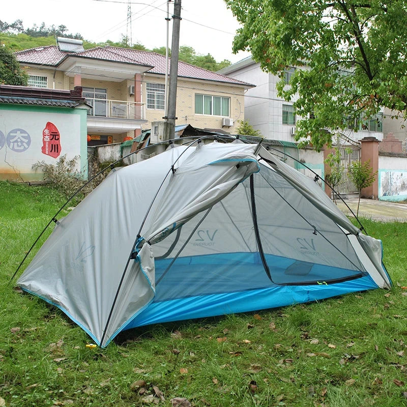 Ultralight Backpacking Tent Double Layer, 20D Nylon Portable GlowCart
