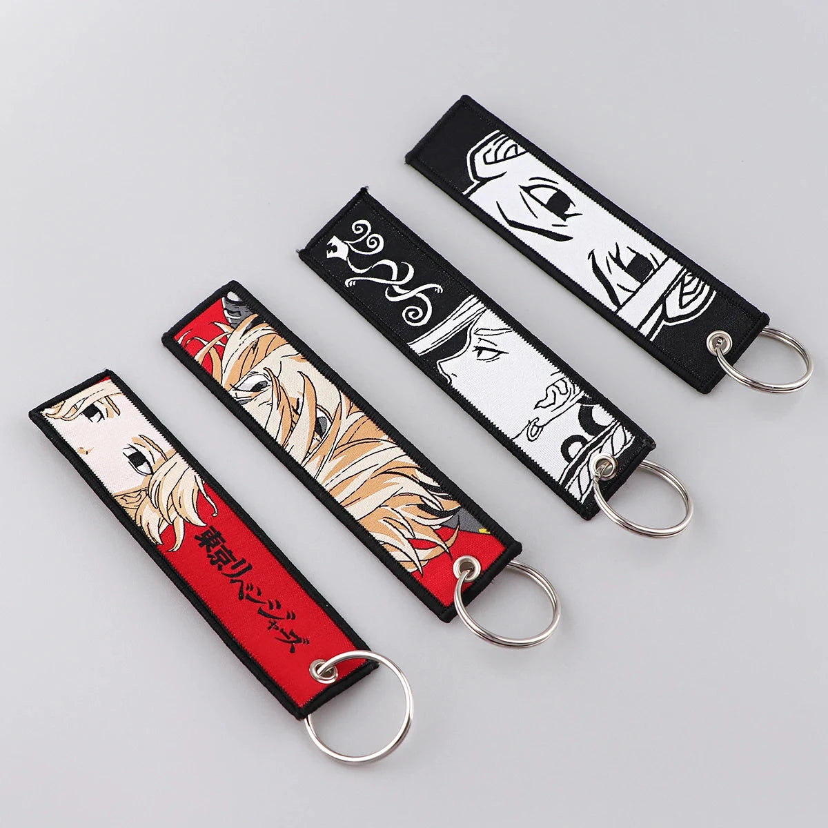 Classic Anime Cool Embroidery Key Fobs Key Tag Motorcycles GlowCart
