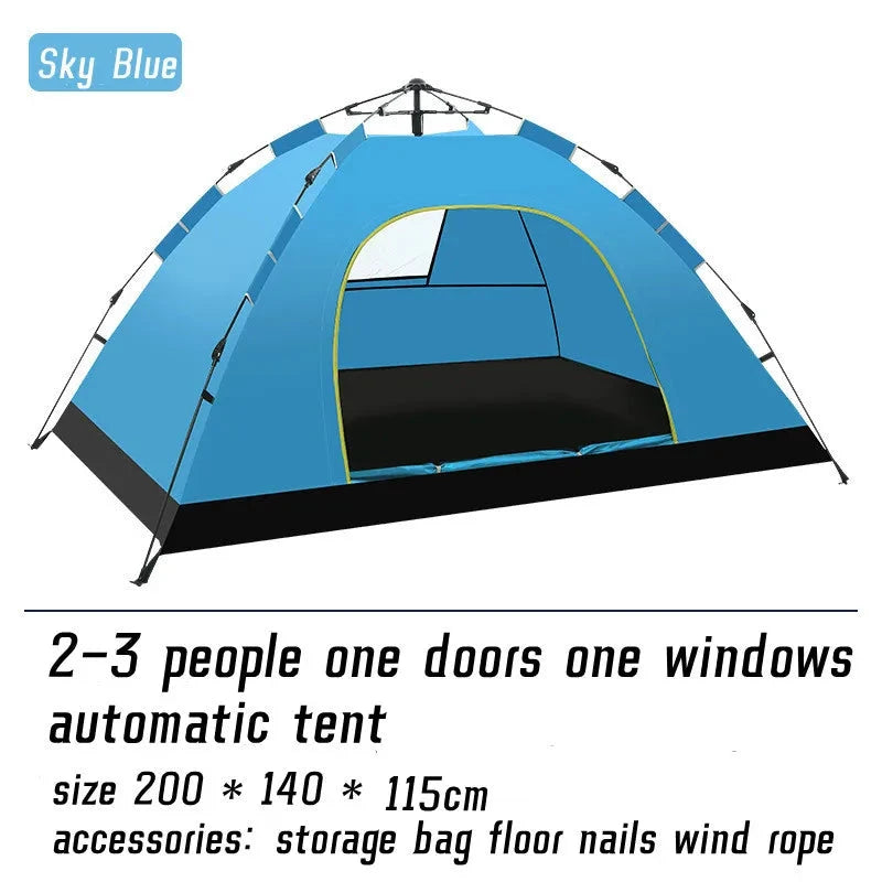 Portable Outdoor Camping Tent, 2-3 People tent, with GlowCart