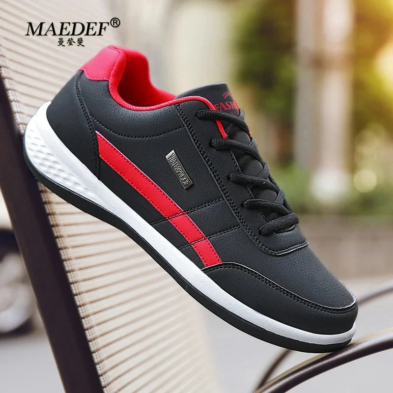 MAEDEF Shoes for Men Leather Sneaker Waterproof Casual GlowCart