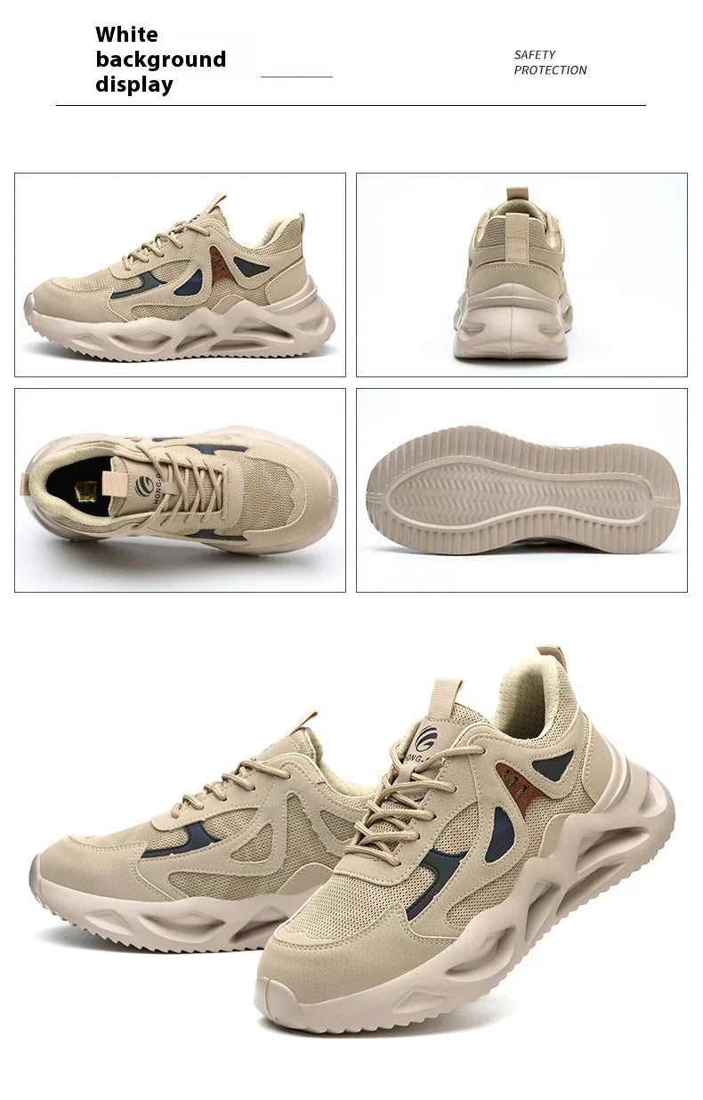 Lightweight Safety Shoes Men Women Work Shoes Steel Toe Cap Working Boots Sneakers Man Women Breathable Shoes Tactical Boots GlowCart