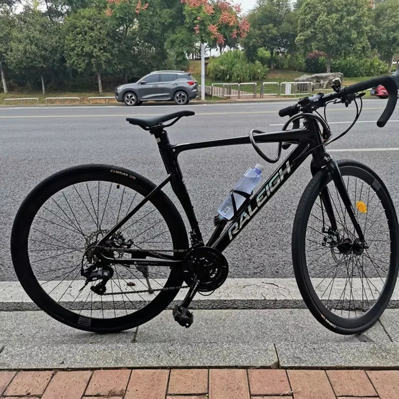 Aluminum Alloy Gravel Bike Road Bicycle.700C Racing Road Bike,40/60mm 16/18/24/27 Speed,Road Cycling Bicycle for Student Adult GlowCart