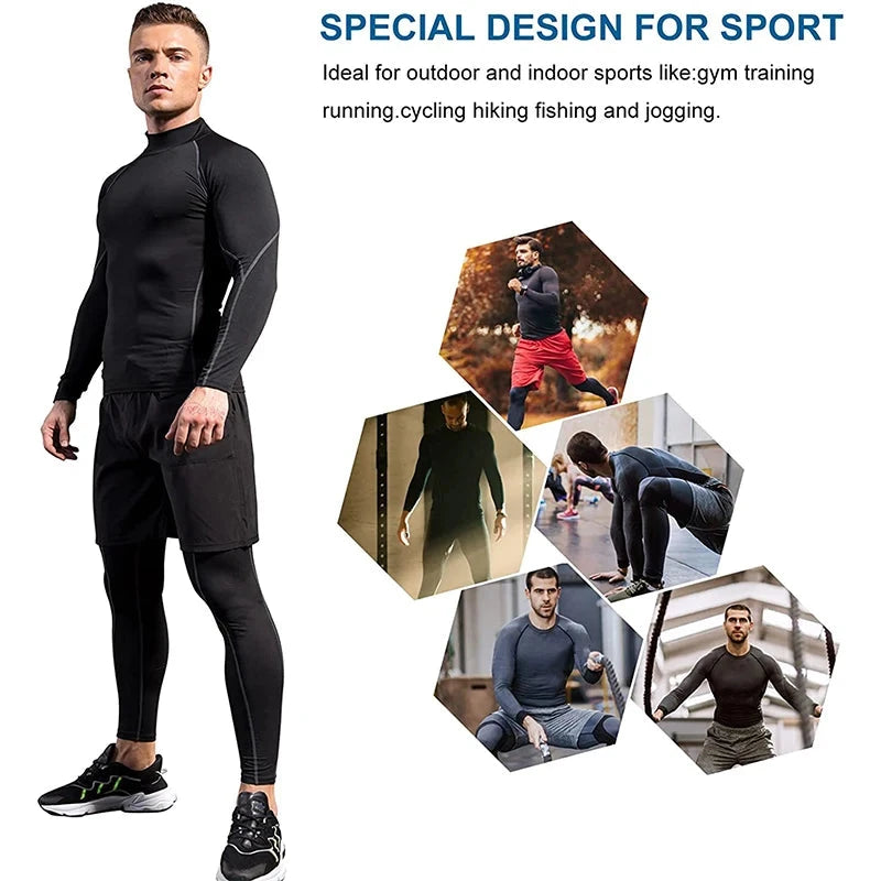 Men Sport T-shirt Quick Dry Bodybuilding Running Shirt Long GlowCart