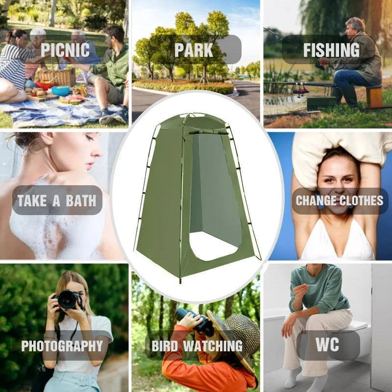 Westtune Portable Privacy Shower Tent Outdoor Waterproof GlowCart