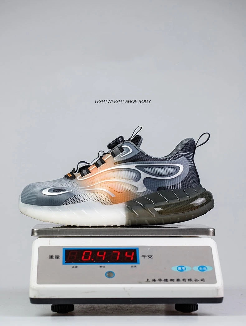 High-top men's all-season universal steel head anti-smash anti-puncture rotating buckle non-slip wear-resistant safety shoes GlowCart