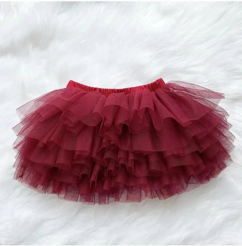 Little Girls Tutu Skirts Black Fluffy Toddler Tulle Princess Ball Gown Pettiskirt Ballet Dance Kids Party/birthday Skirt 1-7T GlowCart