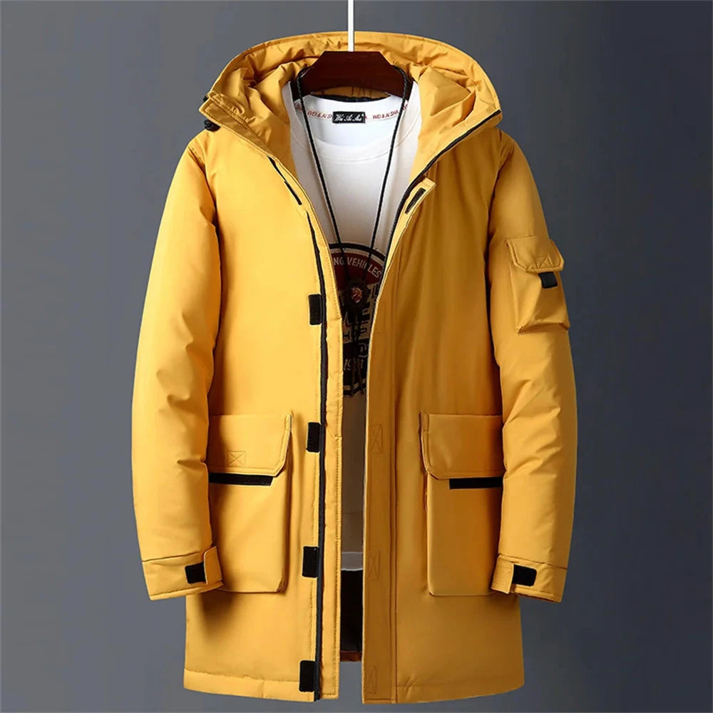 New autumn and winter men's casual jacket, mid-length down GlowCart