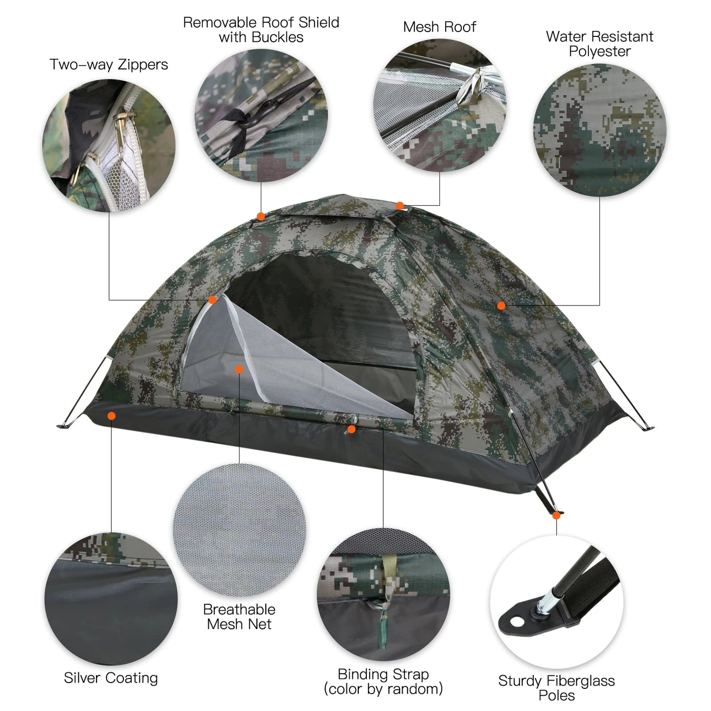 Ultralight Camping Tent Single Layer Portable Hiking Tent GlowCart