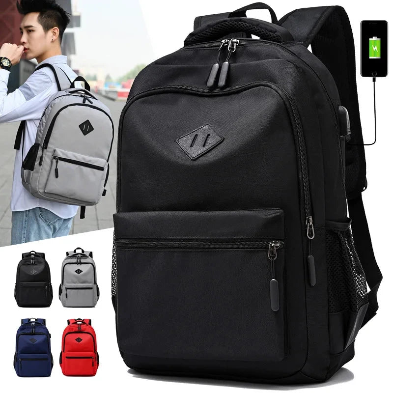 Large Capacity Backpack with USB Port Men Women Travel GlowCart