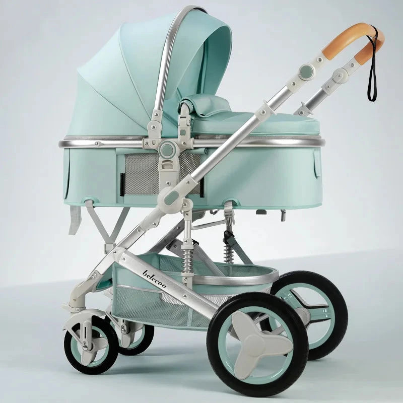 Newborn 2 In 1 Baby Stroller,Luxury high landscape baby carriage,Folding pram,travel Pushchair,baby trolley car,baby strollers GlowCart