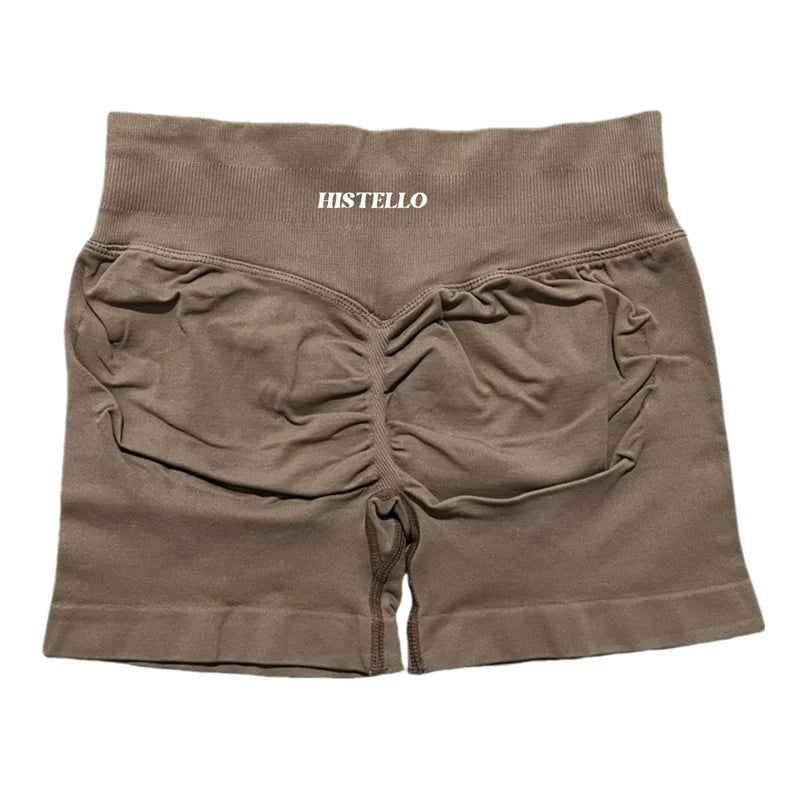 HISTELLO Impact Shorts Df Substitute High Waist Women Yoga Workout Short Seamless Leggings Stretch Fitness Running Gym Shorts GlowCart
