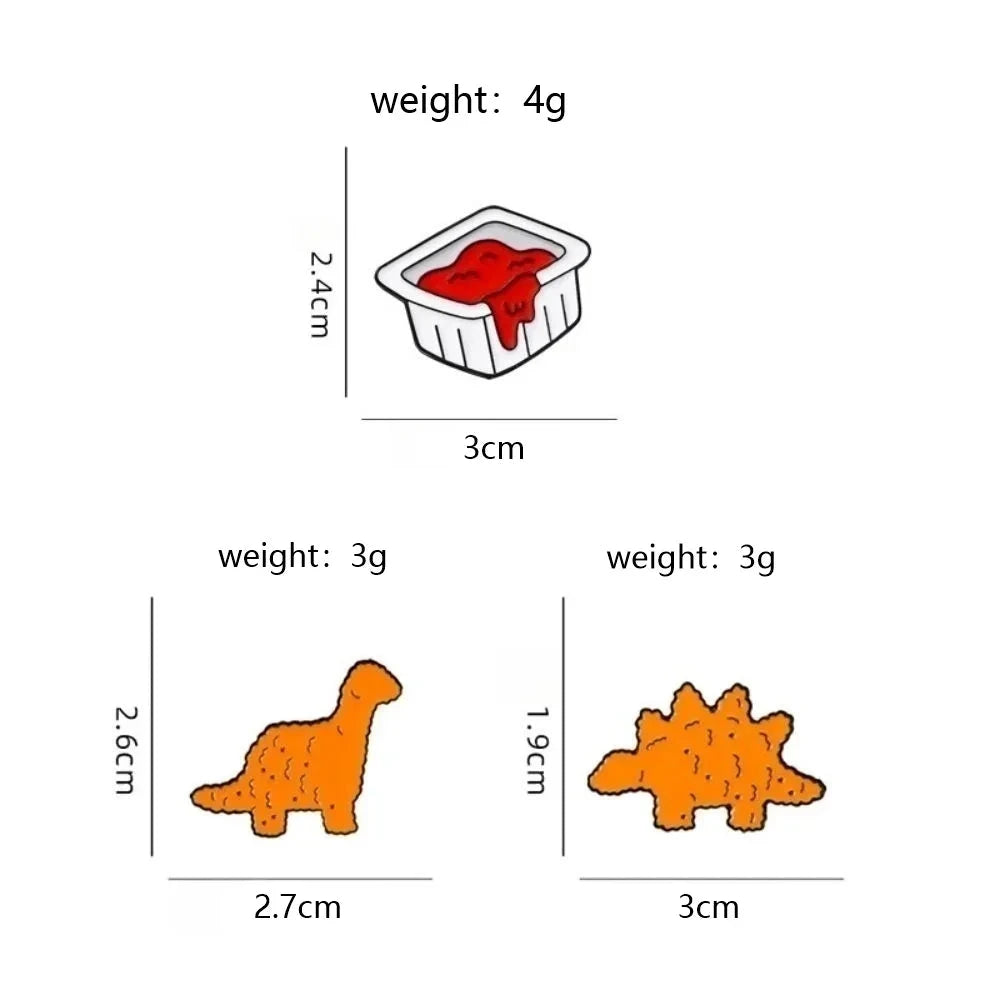 Hot Design Cute Dinosaur Metal Badge Brooch Individuality GlowCart