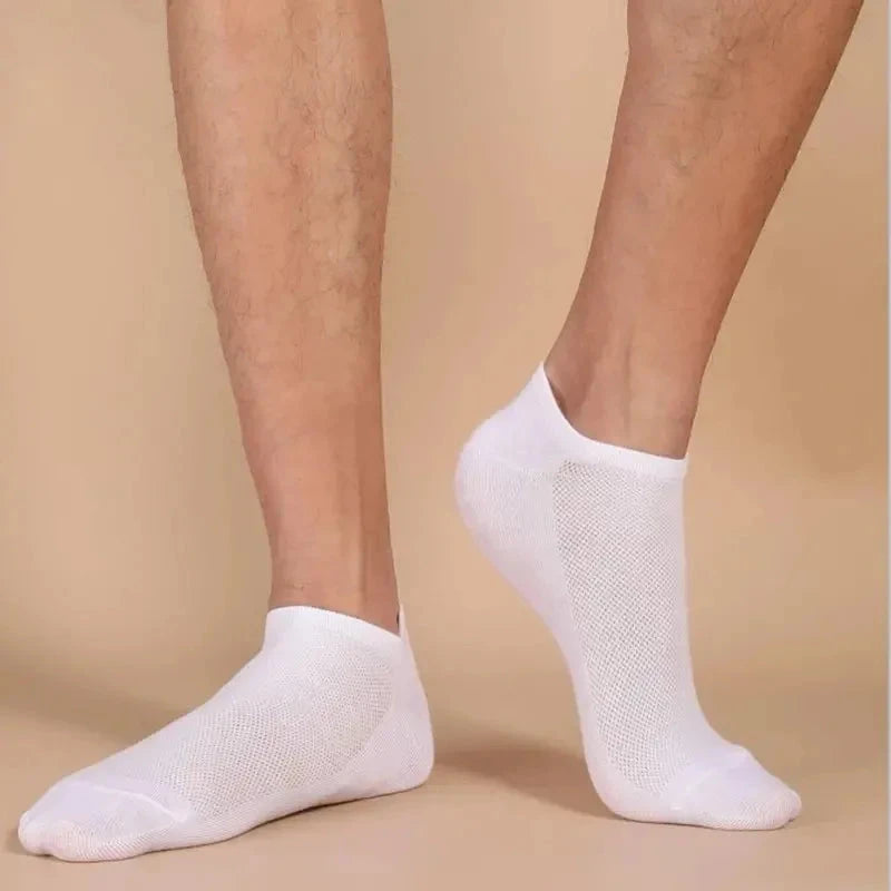 5/10 /20/30 Pairs Unisex Casual Plain Color Boat Socks Thin GlowCart