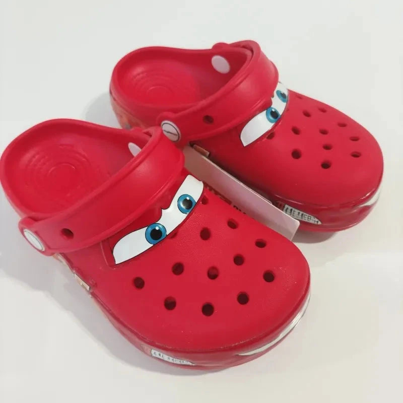 Mcqueens Kawaii Eva Sandals Anime Home Beach Shoes Disney Children Breathable Slippers For Kids Gift Ankle-Wrap Luminous Slipper GlowCart