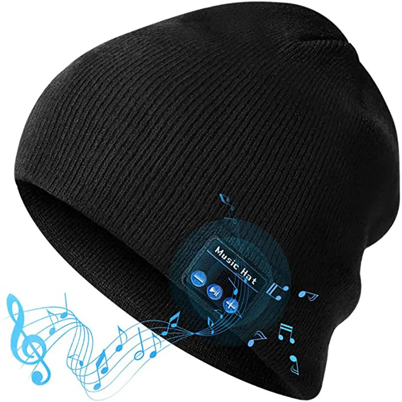 Bluetooth Headphone Wireless Smart Cap Headset Warm Beanie Speaker Hunting Camping Running Music Earphone Hat Rechargeable GlowCart