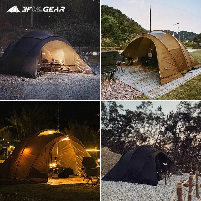 3F UL GEAR Car Docking Tunnel Tent Shelter 3-4 People GlowCart