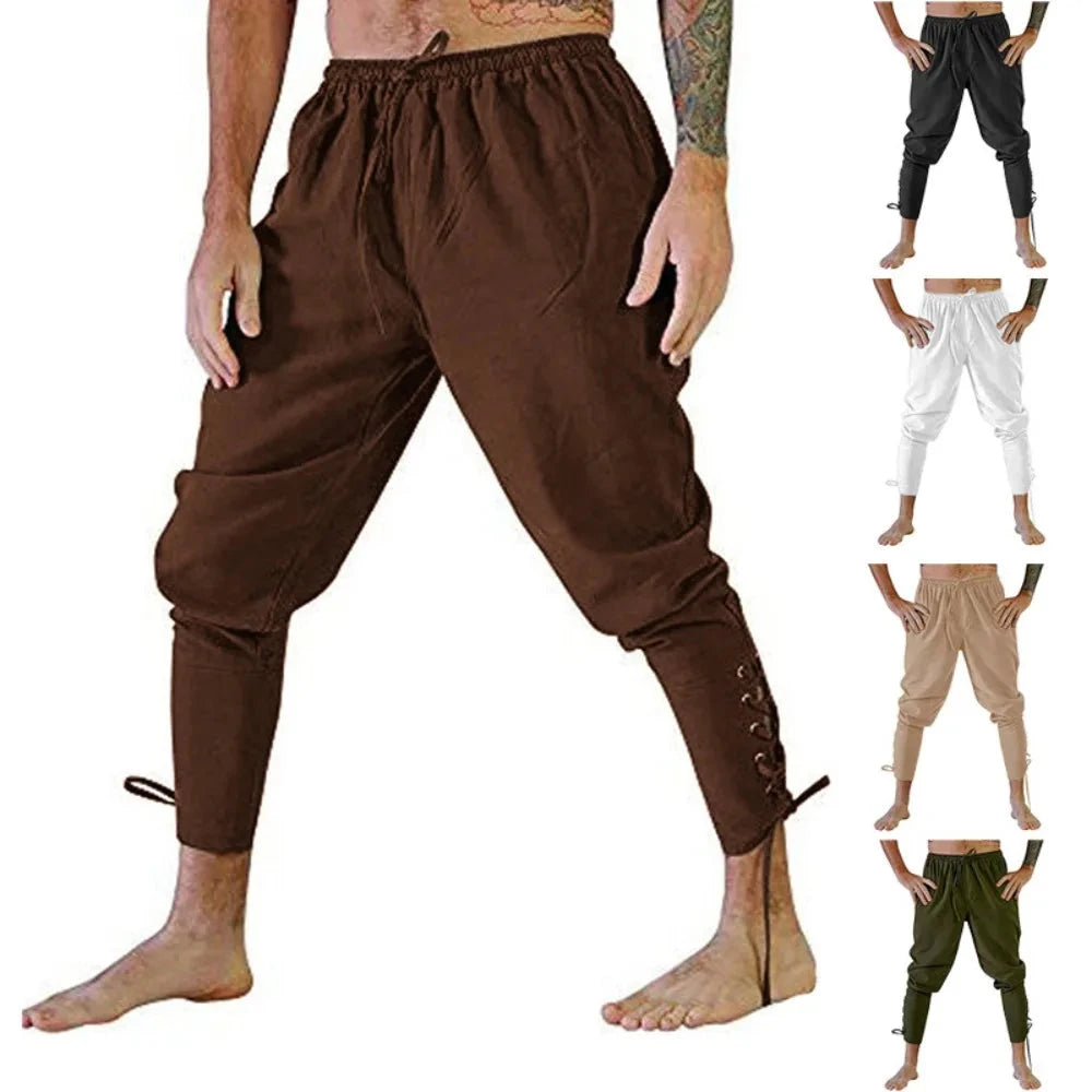 Pirate Pant Viking Costume for Men Renaissance Medieval GlowCart