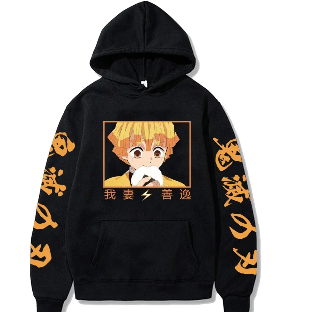 Harajuku Demon Slayer Plus Size Hoodie Kamado Nezuko Graphic GlowCart