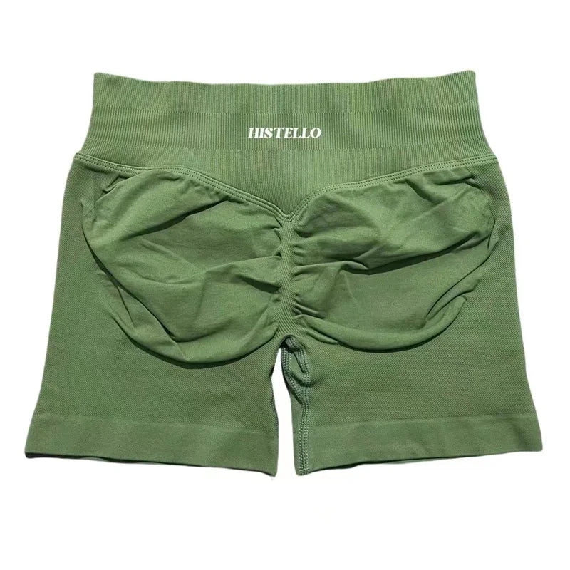 HISTELLO Impact Shorts Df Substitute High Waist Women Yoga Workout Short Seamless Leggings Stretch Fitness Running Gym Shorts GlowCart