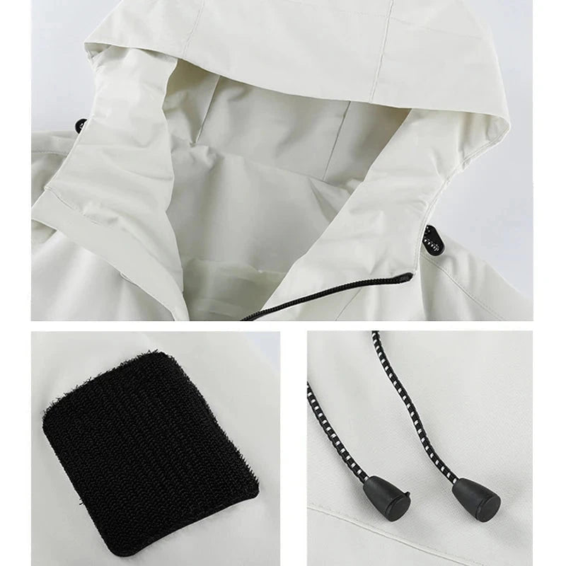 YJKVUR 2025 Autumn New Unisex Soft Shell Outdoor Hooded GlowCart