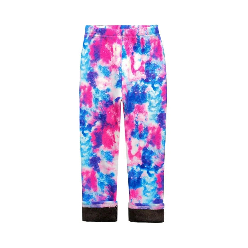 Children's Clothes Girl Pants Autumn Winter Fleece Keep Warm Leggings Tights For Girls Vintage Floral Warm Trousers 2-11 Year GlowCart
