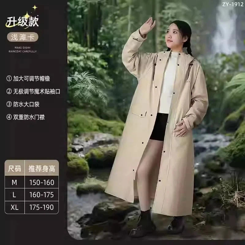 Women's Raincoat Fashionable Full-body Rainproof Men's Adult GlowCart