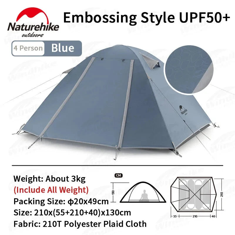 Naturehike P Series Camping Tent Ultralight Double Layer GlowCart