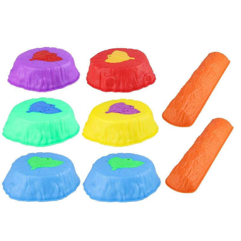 Kids LED Lights Stepping Stone Preschool Skills Sport Toy Toddler Sensory Integration Equipment  Activity Social Outdoor Game GlowCart