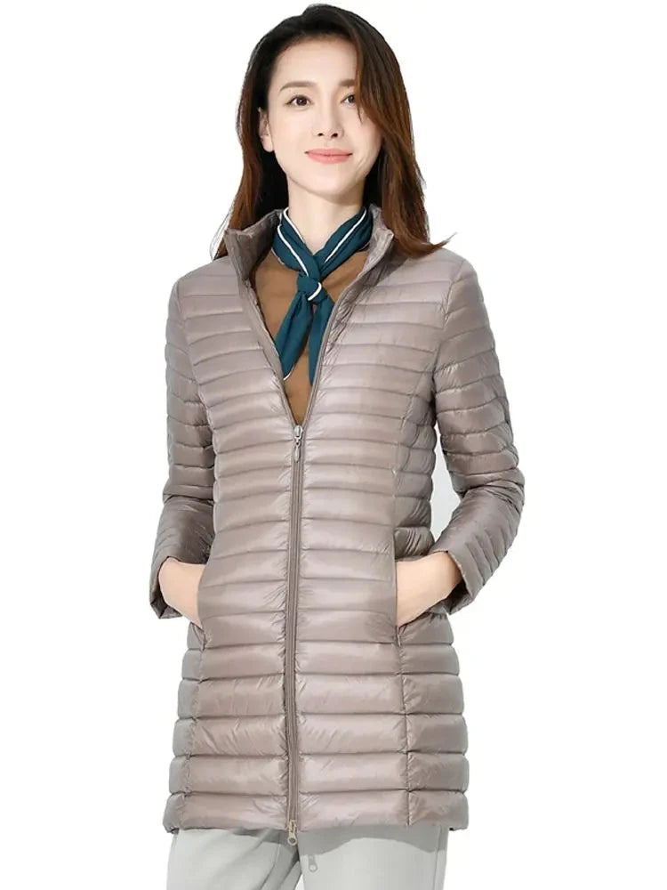 0-10℃ 2024 New Woman Autumn Long Puffy Jackets Ultralight GlowCart