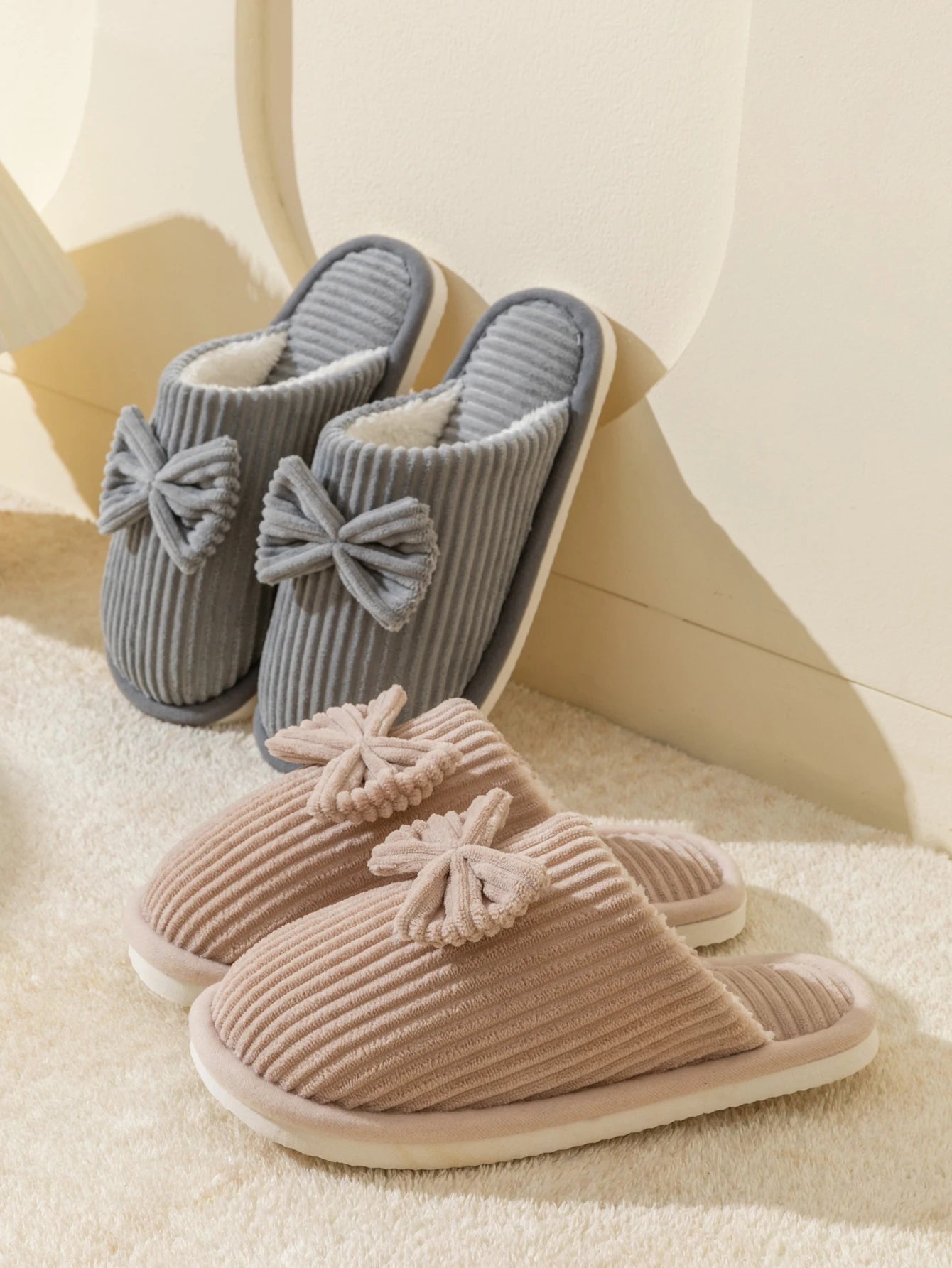 Fashion Women's Bow Slippers Fall/Winter Indoor Bedroom