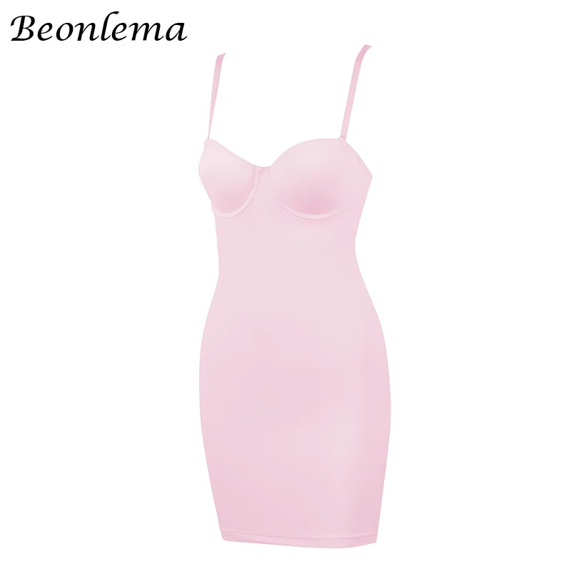 Short Bodycon Dress Backless Skinny Straps Solid Casual Sexy Sleeveless Summer High Waist Club Slim Mini Dresses Ladies Basic GlowCart