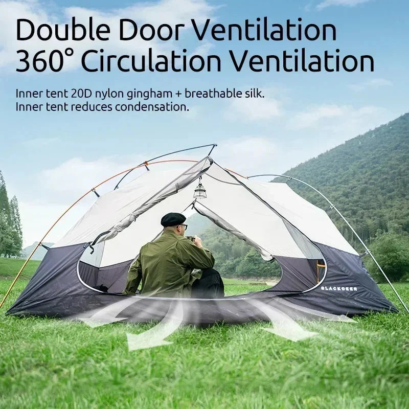 BLACKDEER Camping Tent Lightweight Backpacking New Travel GlowCart