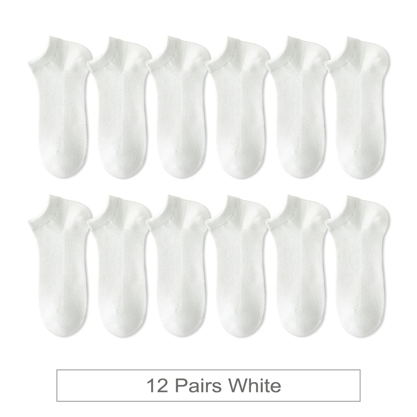 12 Pairs New Woman Cotton Socks Short Thin Mesh Breathable GlowCart