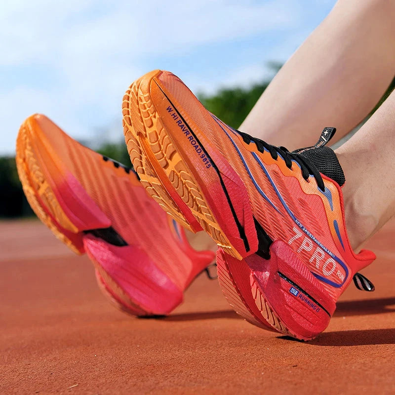 New Men's Carbon Plate Sneakers Outdoor Soft Sole Mesh GlowCart