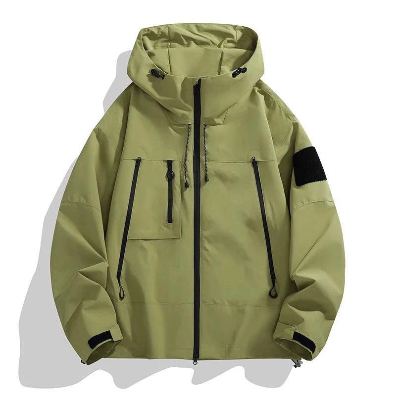 YJKVUR 2025 Autumn New Unisex Soft Shell Outdoor Hooded GlowCart