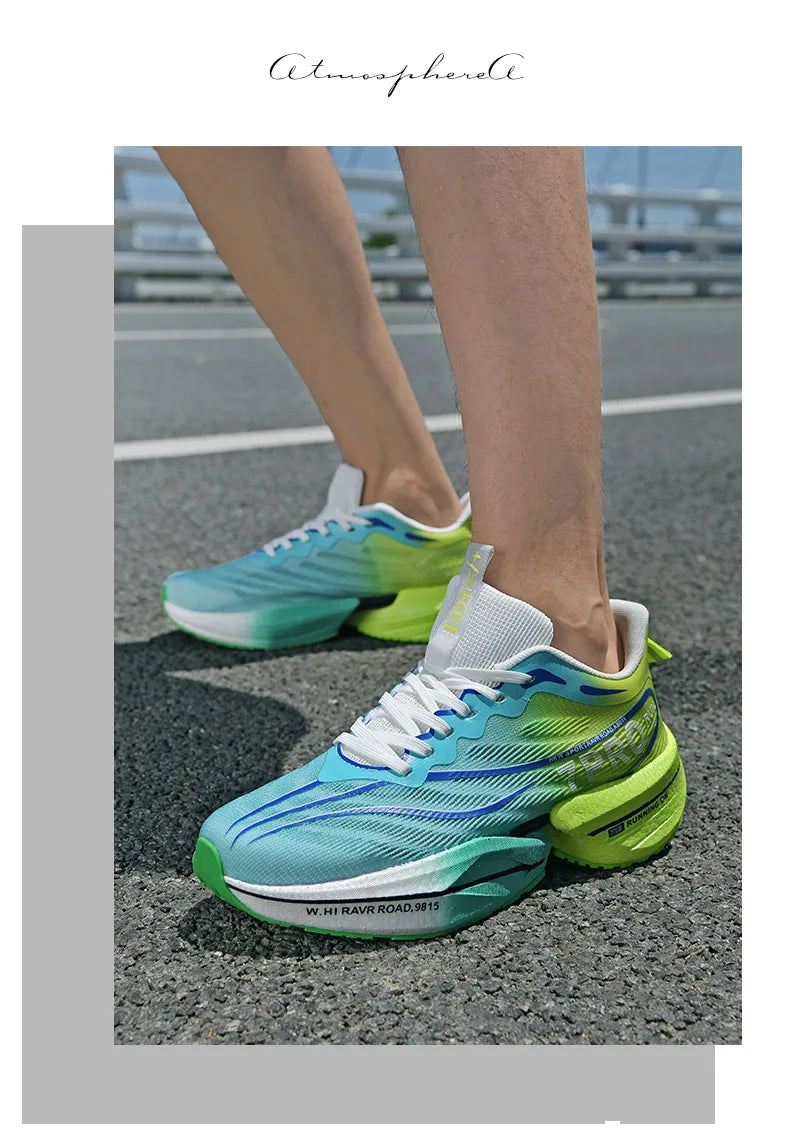 Speciality Carbon Plate Sports Running Shoes Marathon Air Cushion Men Breathable Lightweight Women Comfortable Nonskid Sneakers GlowCart