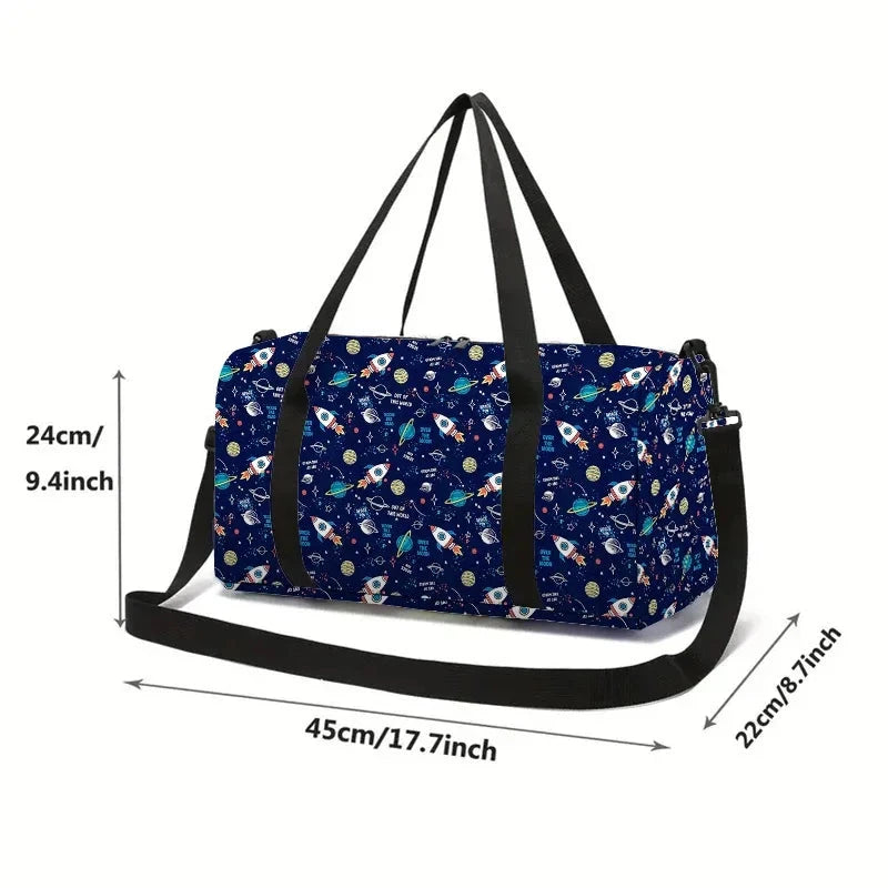 Rocket Planet Large Capacity Luggage Bag For Boy/Girl GlowCart