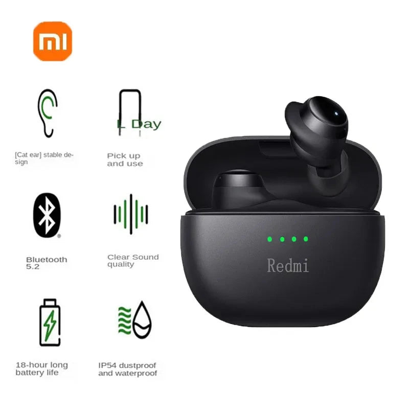 Xiaomi Redmi Bluetooth 5.2 Earbud  In-Ear Headset with Mini GlowCart