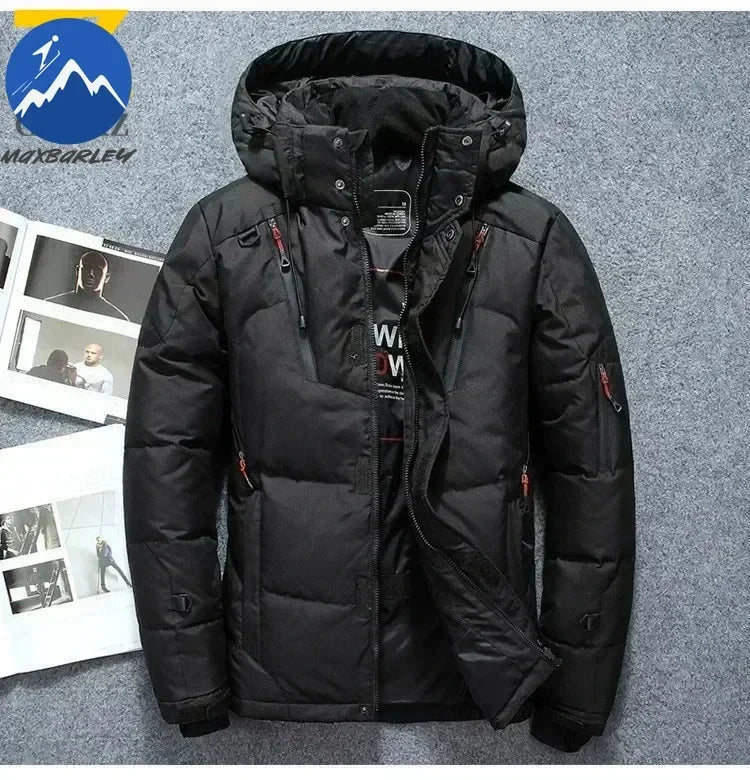 Winter Thickened Men Down Jacket Climbing Hunting Hooded GlowCart