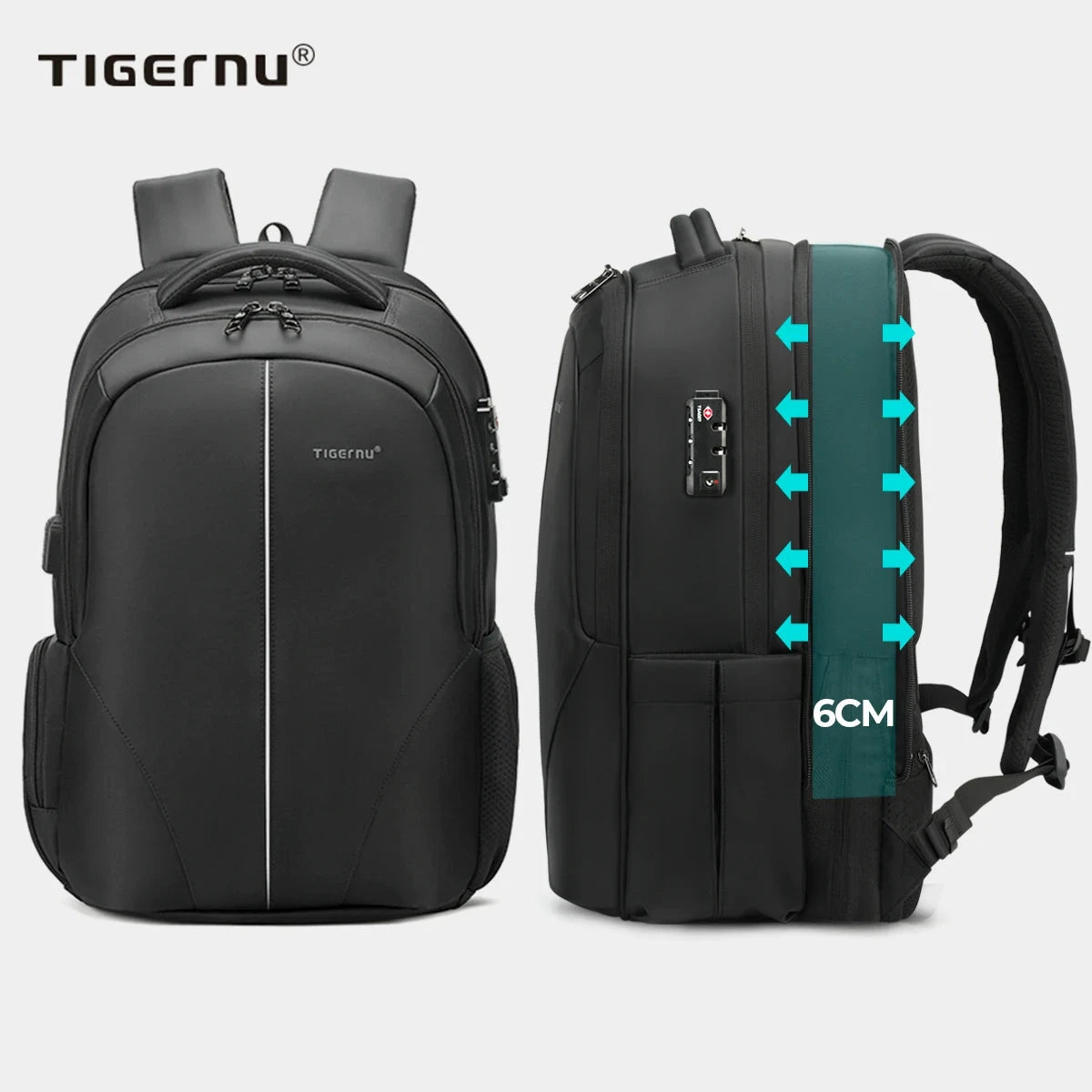 Tigernu Backpacks For Men TSA Anti Theft Bag 15.6inch Laptop GlowCart
