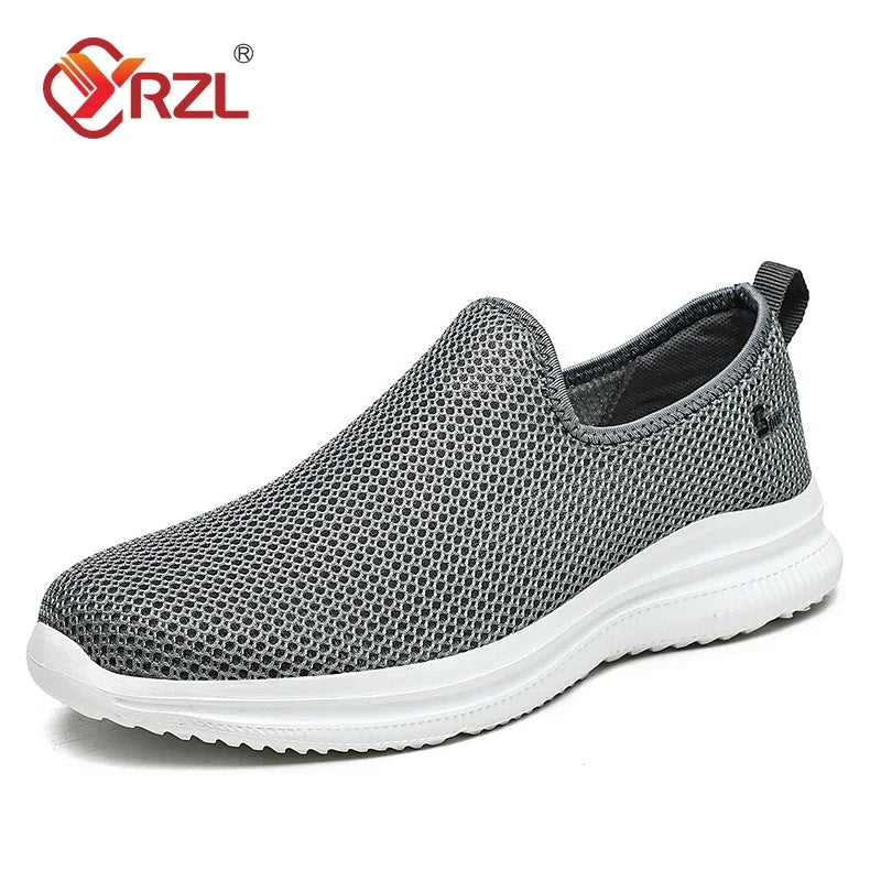 YRZL Men's Sneakers Breathable Unisex Casual Shoes Outdoor Non-Slip Mesh Loafers Walking Lightweight Fashion Male Tennis Shoes GlowCart