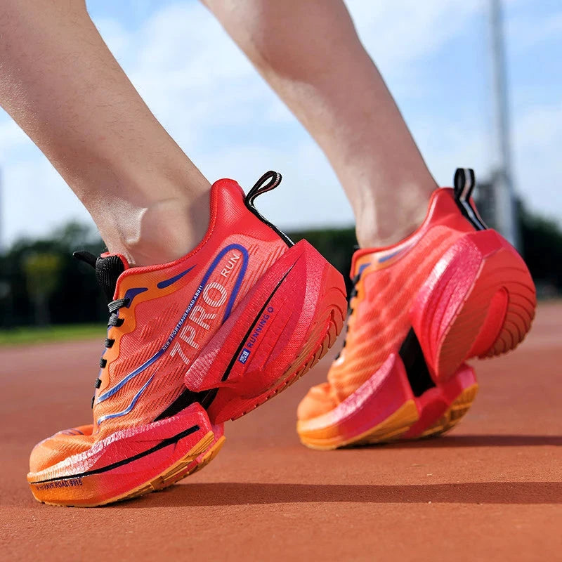 New Men's Carbon Plate Sneakers Outdoor Soft Sole Mesh GlowCart