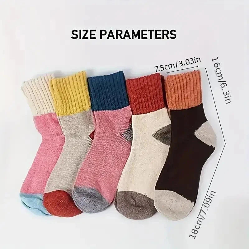 5 Pairs Trendy Thermal Soft Comfortable Socks, Casual GlowCart