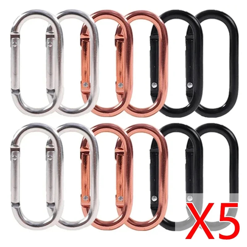 Mini Carabiner Keychain Alluminum Alloy D-ring Buckle Spring GlowCart