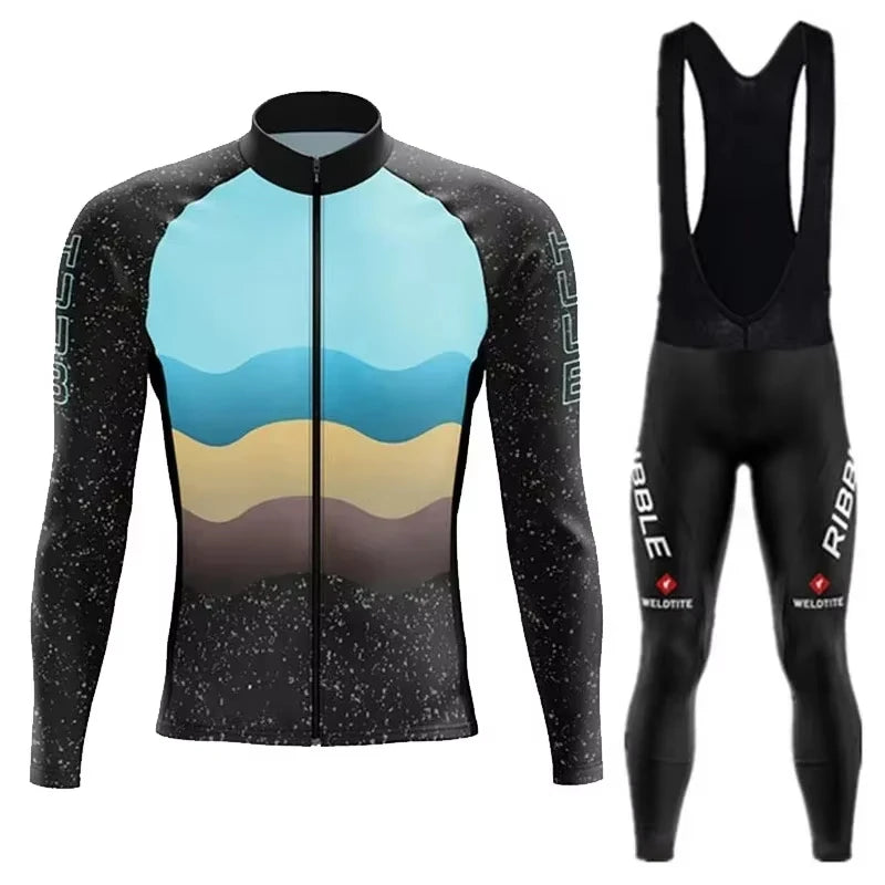 White  Cycling Jersey Set Ribble Weldtite Cycling Clothing Autumn Men Road Bike Shirt Bicycle Tights Mtb Maillot Culotte GlowCart