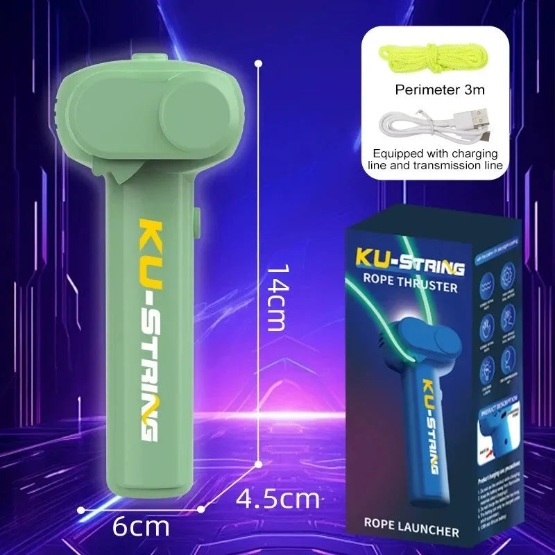 Launcher Loop Rope Toy Rope Launcher Zip String Handheld Adjustable Speed Luminous Rope Lasso Kids Adult Fun Game Toys Gift GlowCart