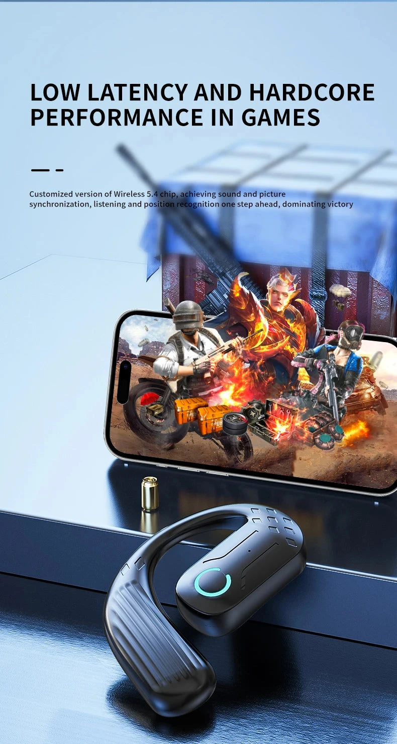 Bluetooth 5.4 Open Wireless Earphone 180° Rotation GlowCart