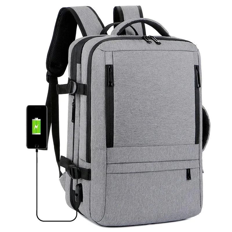 Mens Large Capacity Backpack Expandable Male 17inch Laptop GlowCart