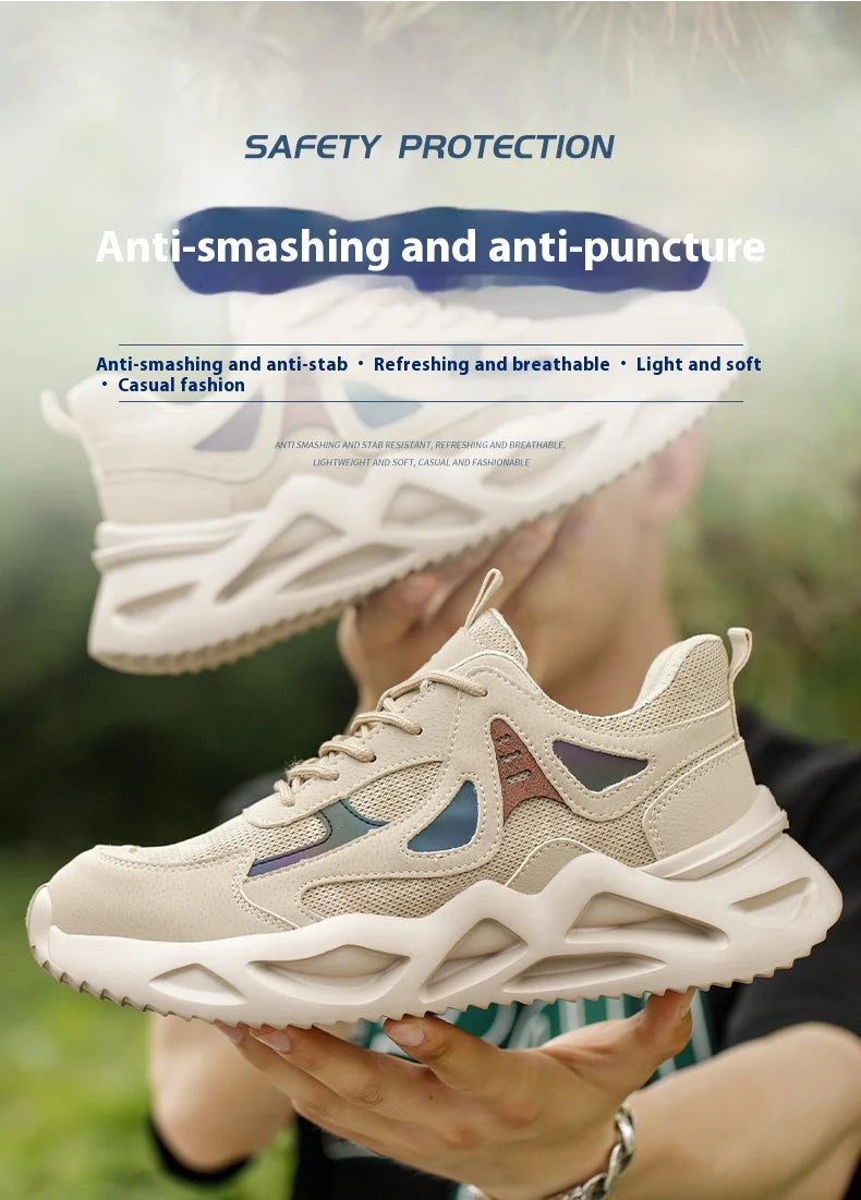 Lightweight Safety Shoes Men Women Work Shoes Steel Toe Cap Working Boots Sneakers Man Women Breathable Shoes Tactical Boots GlowCart