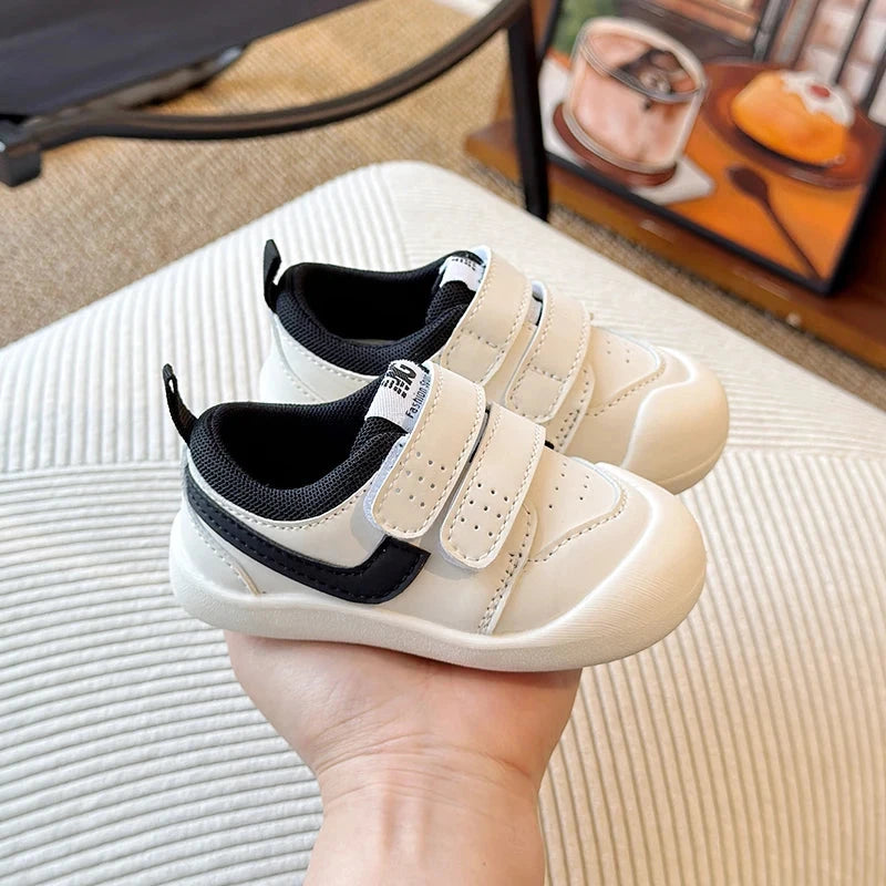 2025 Spring Autumn New Learning Walk Shoes New Winter Style Boys Girls Soft Bottom Anti-Slip Surface Kids Board Shoes GlowCart